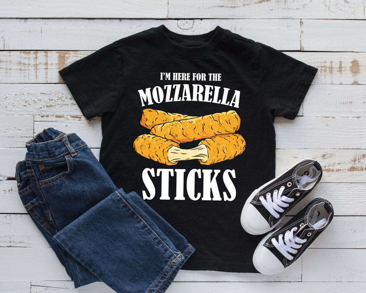 Here For The Mozzarella Sticks TShirt Cheese Kids Tee Tank Top Hoodie Sweatshirt Long Sleeve Kids Tee Apparel Gift Hoodie – Bold Style · Must-Have Style
