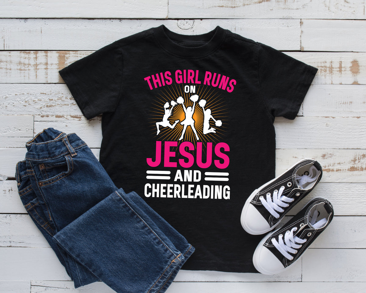 Girl Jesus And Cheerleading TShirt Cute Cheerleader Tank Top Cheer Kids Tee Hoodie Sweatshirt Long Sleeve Kids Tee Apparel Gift Hoodie – Warm & Stylish · Must-Have Style