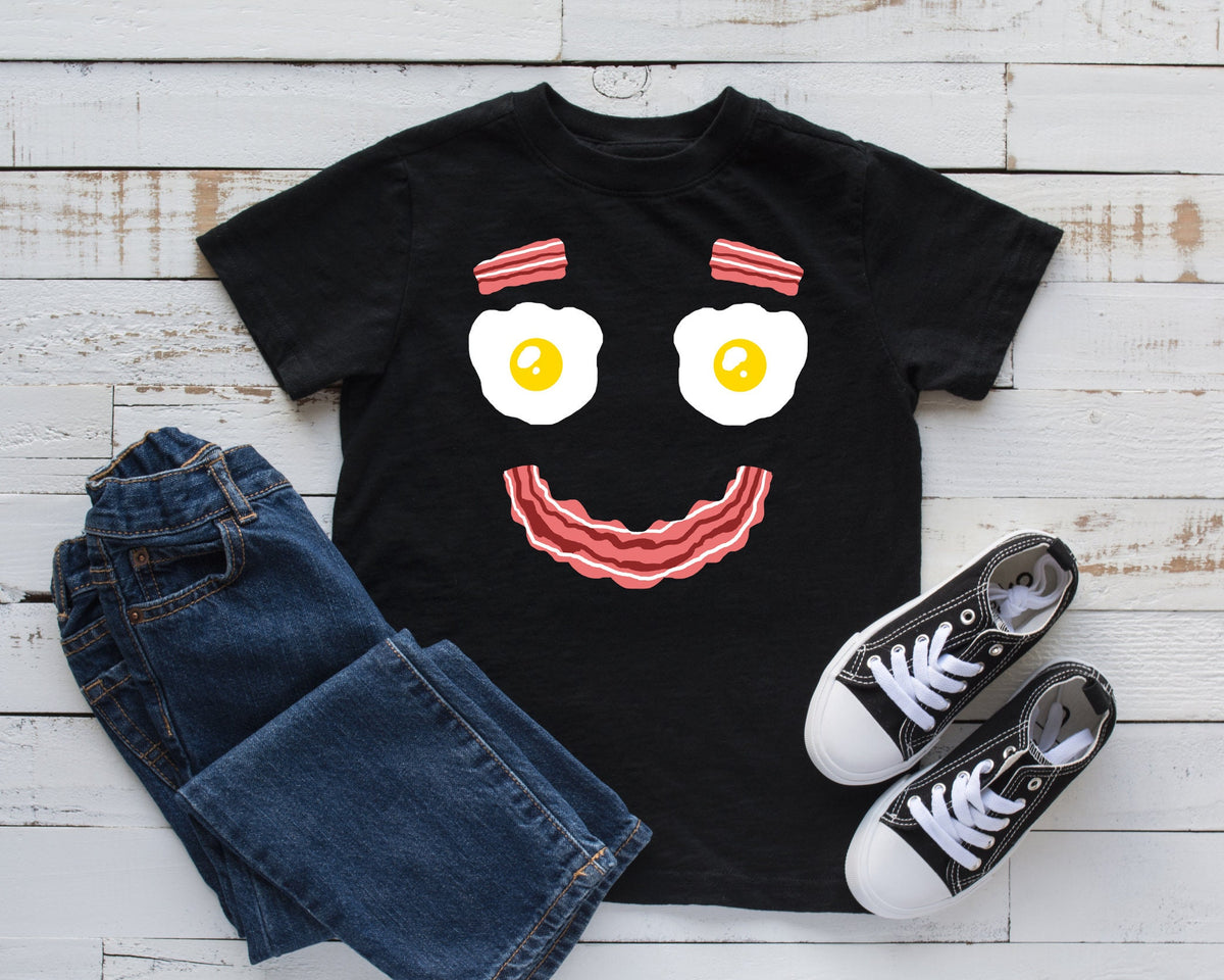 Eggs Bacon Face TShirt Cute Breakfast Kids Tee Brunch Tank Top Hoodie Sweatshirt Long Sleeve Kids Tee Apparel Gift Hoodie – Warm & Stylish · Perfect For Daily Wear