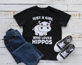 Girl Who Loves Hippos TShirt Cute Hippo Kids Tee Tank Top Hoodie Sweatshirt Long Sleeve Kids Tee Apparel Gift Hoodie – Cozy Vibes · Great Gift For Fans