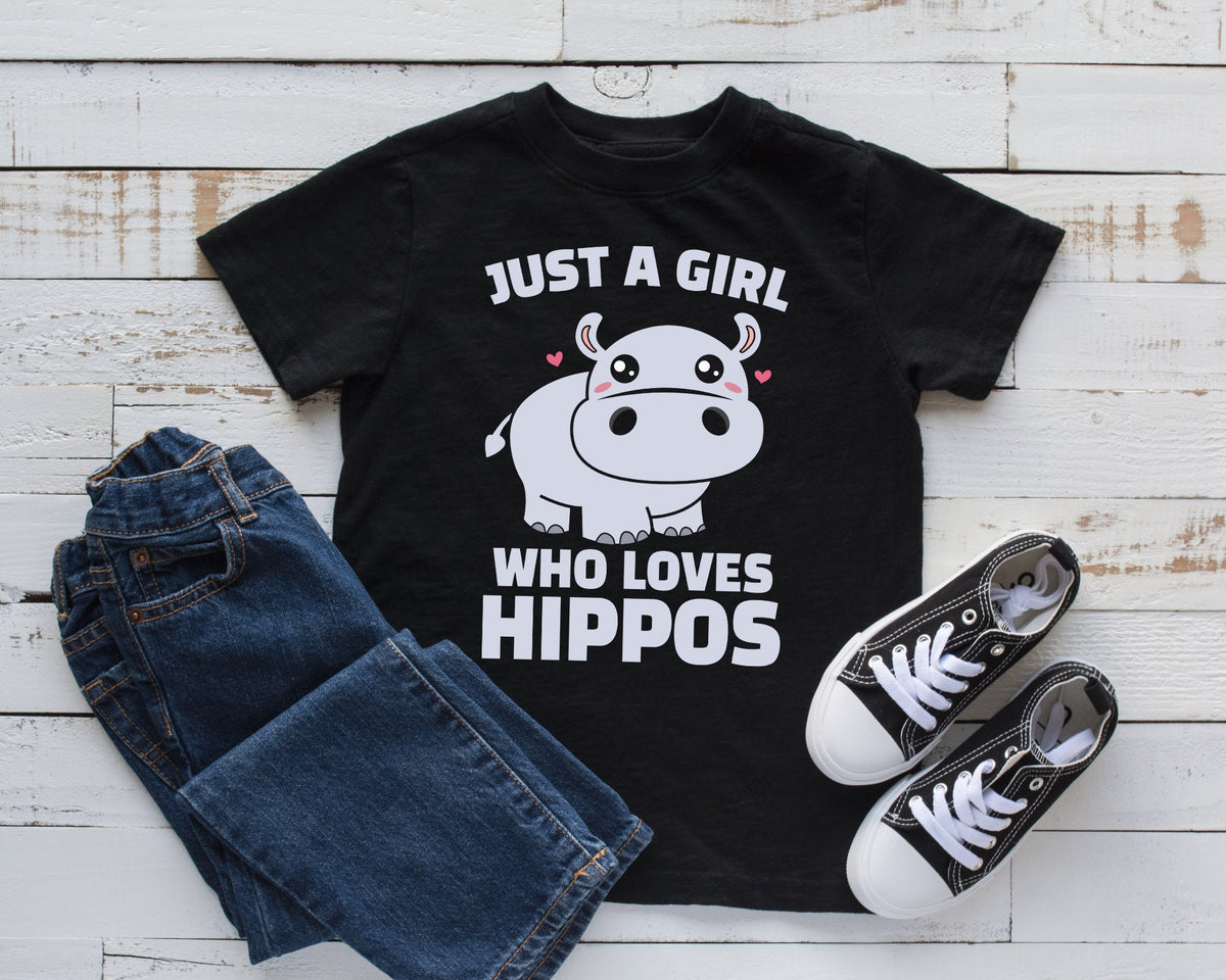 Girl Who Loves Hippos TShirt Cute Hippo Kids Tee Tank Top Hoodie Sweatshirt Long Sleeve Kids Tee Apparel Gift Hoodie – Cozy Vibes · Great Gift For Fans