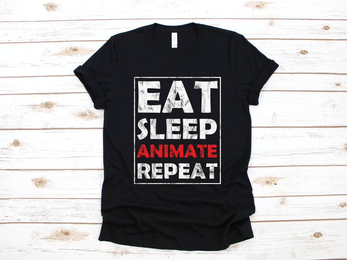 Eat Sleep Animate TShirt Animation Tank Top Hoodie Sweatshirt Long Sleeve Kids Tee Apparel Gift Hoodie – Soft Feel · Must-Have Style