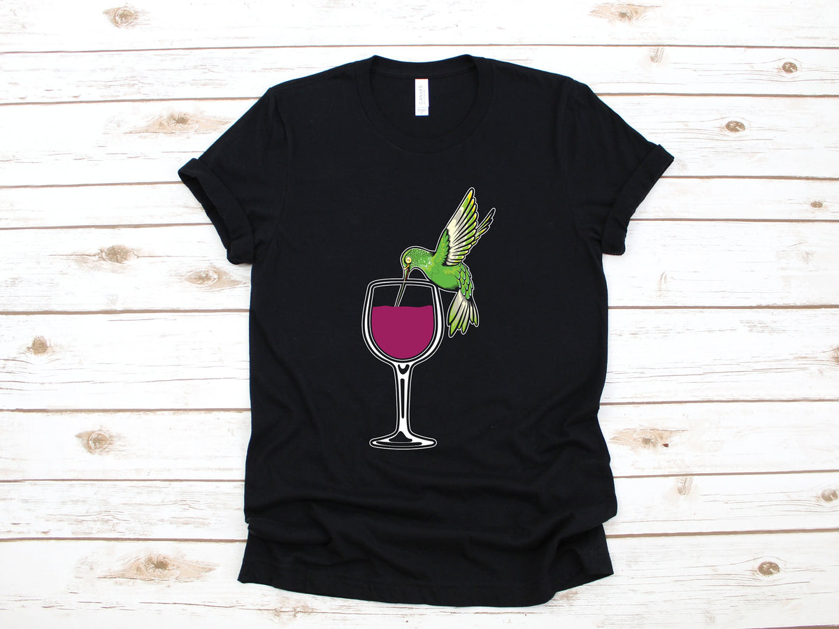 Hummingbird Wine TShirt Funny Hummingbirds Tank Top Bird Watcher Hoodie Sweatshirt Long Sleeve Kids Tee Apparel Gift Hoodie – Fan Favorite · Must-Have Style