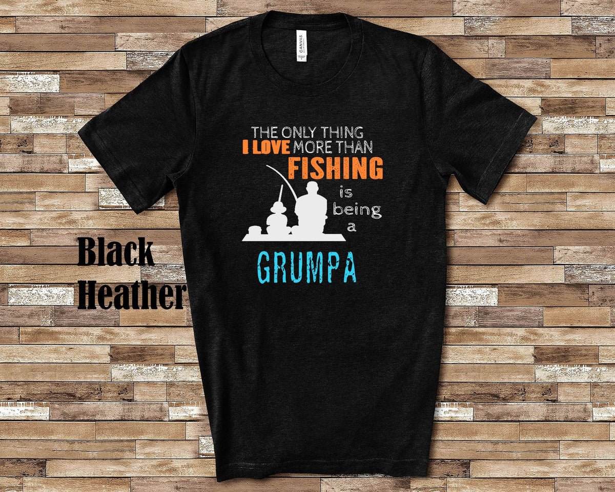 Love More Than Fishing Grumpa Tshirt Long Sleeve Shirt Sweatshirt or Tank Top Special Grandfather Father39s Day Christmas Birthday Gift Sweatshirt – Warm & Stylish · High-Quality Print