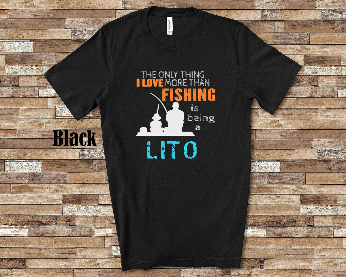 Love More Than Fishing Lito Tshirt Long Sleeve Shirt Sweatshirt or Tank Top Spanish Grandfather Father39s Day Christmas Birthday Gift Sweatshirt – Cozy Vibes · High-Quality Print