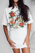 Tropical Shirt Graffiti Shirts Floral Graphic Tee Hip Hop Tshirt Parrot T Shirt Airbrushed Shirt Kawaii Clothing Beach Clothes Graphic Tee – Fan Favorite · Trending Graphic Apparel