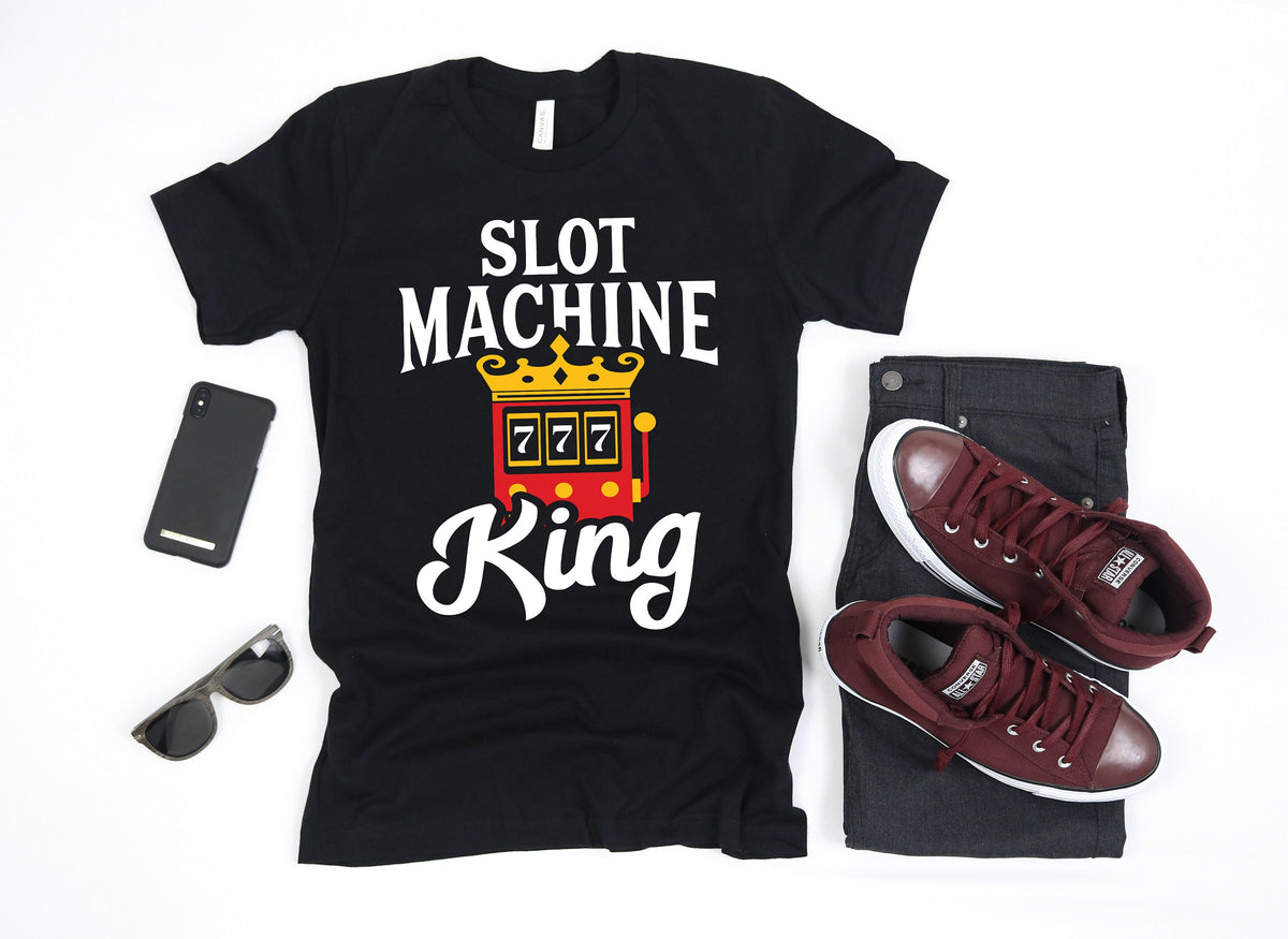 Slot Machine King TShirt Slots Dad Tank Top Hoodie Sweatshirt Long Sleeve Kids Tee Apparel Gift Hoodie – Bold Style · Perfect For Daily Wear