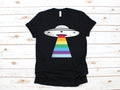 Rainbow UFO TShirt Alien Rainbow Tank Top Aliens Hoodie Sweatshirt Long Sleeve Kids Tee Apparel Gift Hoodie – Easygoing Wear · Perfect For Daily Wear