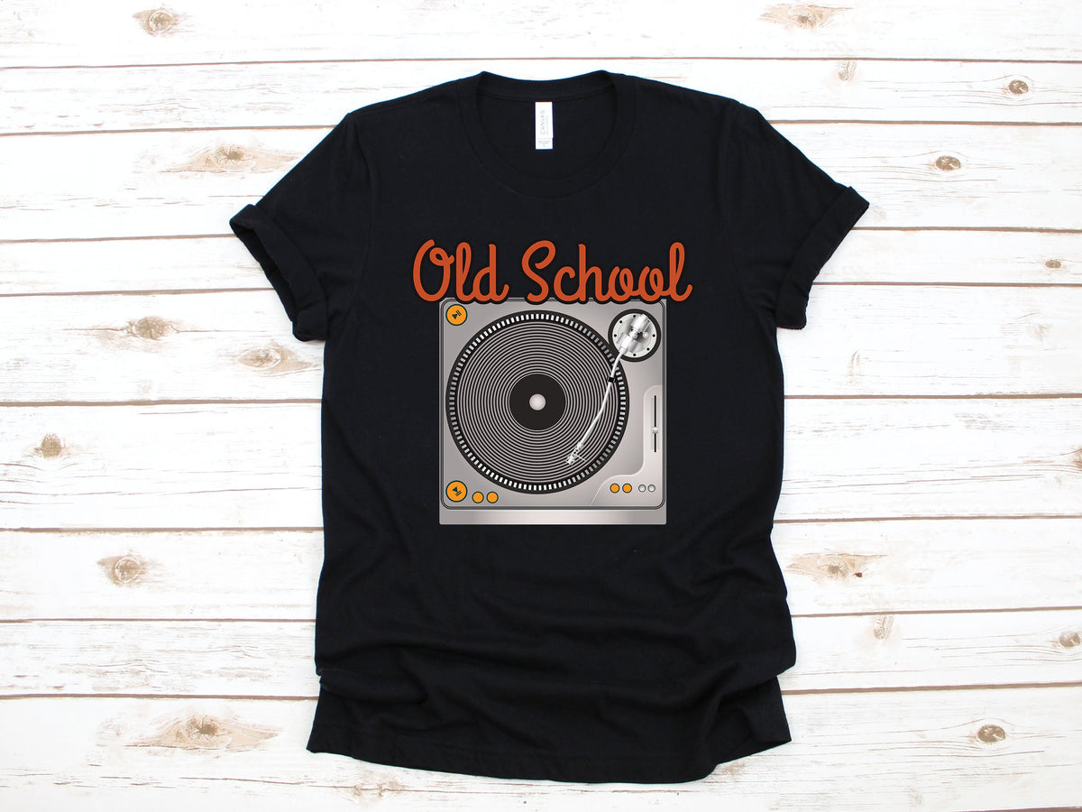 Old School Vinyl TShirt Retro Nostalgic Vinyl Record Player Tee Tank Top Hoodie Sweatshirt Long Sleeve Kids Tee Apparel Gift Hoodie – Bold Style · High-Quality Print
