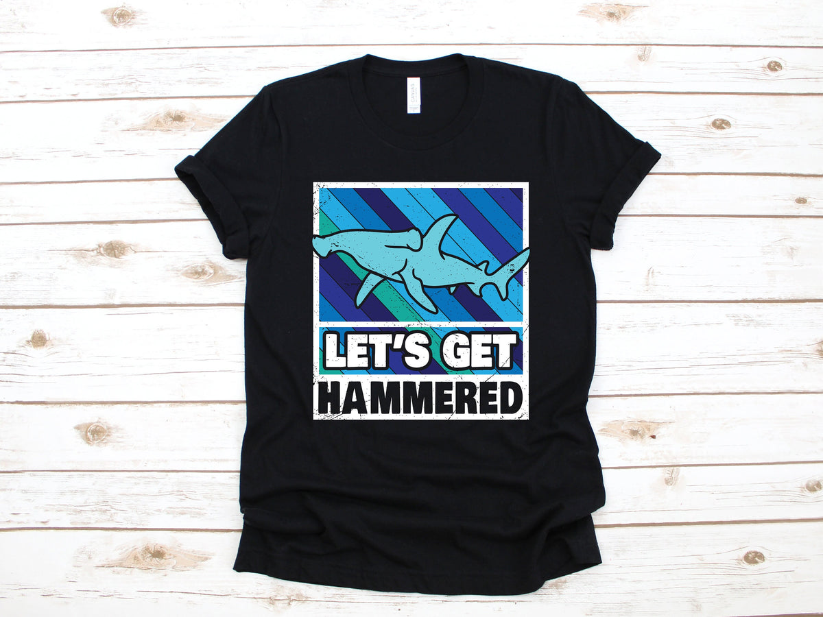 Hammerhead Shark TShirt Funny Shark Tee Get Hammered Tank Top Hoodie Sweatshirt Long Sleeve Kids Tee Apparel Gift Hoodie – Premium Graphic · Trending Graphic Apparel