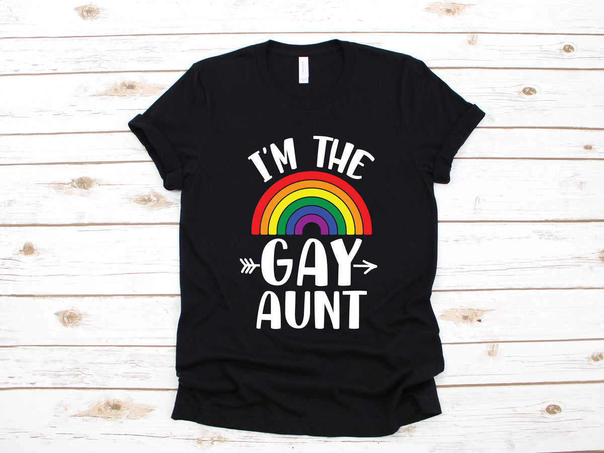 I39m The Gay Aunt TShirt Gay Aunt Rainbow Tank Top Lesbian Aunt LGTBQ Hoodie Sweatshirt Long Sleeve Kids Tee Apparel Gift Hoodie – Premium Graphic · Trending Graphic Apparel
