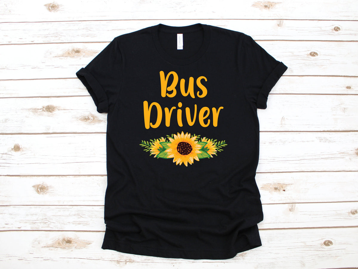 Bus Driver Sunflower TShirt Cute Bus Drivers Tank Top Hoodie Sweatshirt Long Sleeve Kids Tee Apparel Gift Hoodie – Fan Favorite · High-Quality Print