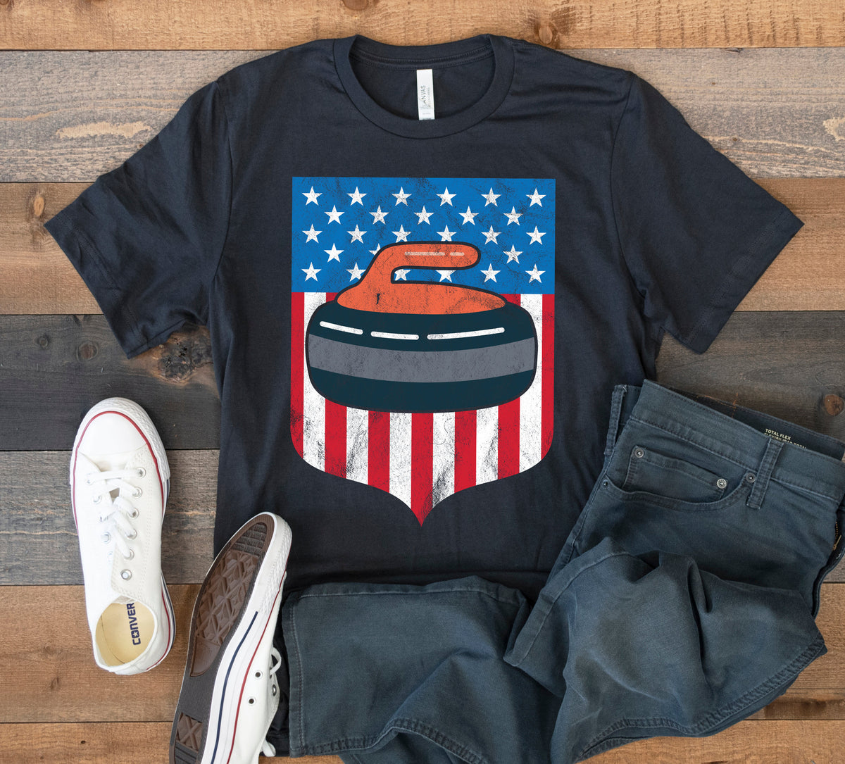 Curling USA Flag TShirt America Curling Tank Top Hoodie Sweatshirt Long Sleeve Kids Tee Apparel Gift Hoodie – Easygoing Wear · High-Quality Print