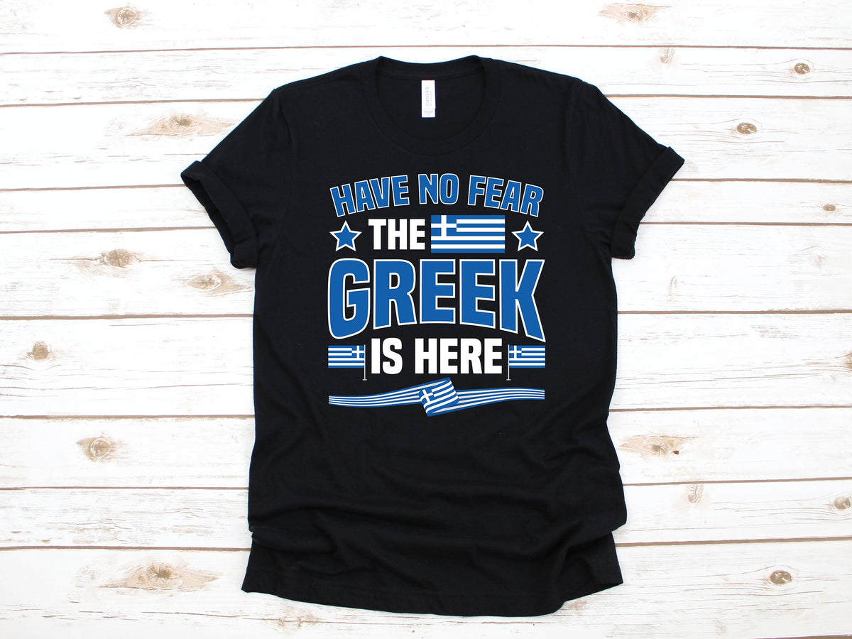 The Greek Is Here TShirt Funny Greek Tee Tank Top Hoodie Sweatshirt Long Sleeve Kids Tee Apparel Gift Hoodie – Bold Style · Perfect For Daily Wear