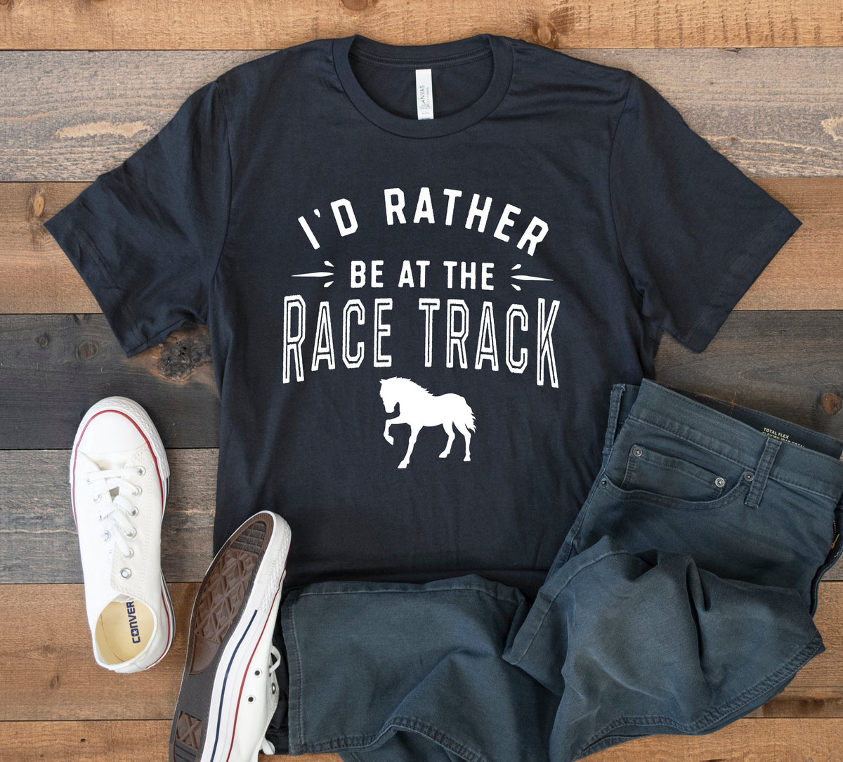 Funny Horse Racing Rather Be At The Race Track TShirt Tank Top Hoodie Sweatshirt Long Sleeve Hoodie – Fan Favorite · Perfect For Daily Wear