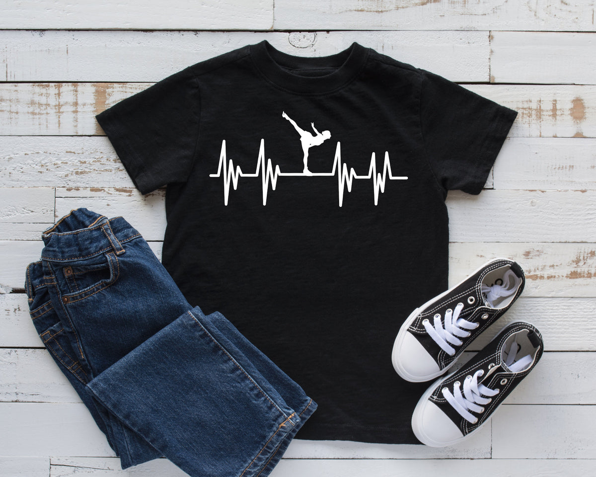 Ice Skater Heartbeat TShirt Ice Skating Tee Kids Hoodie Tank Top Hoodie Sweatshirt Long Sleeve Kids Tee Apparel Gift Hoodie – Cozy Vibes · Must-Have Style
