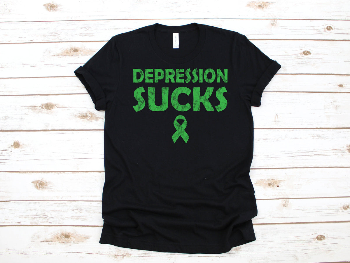 Depression Sucks TShirt Mental Health Awareness Tank Top Hoodie Sweatshirt Long Sleeve Kids Tee Apparel Gift Hoodie – Everyday Comfort · High-Quality Print