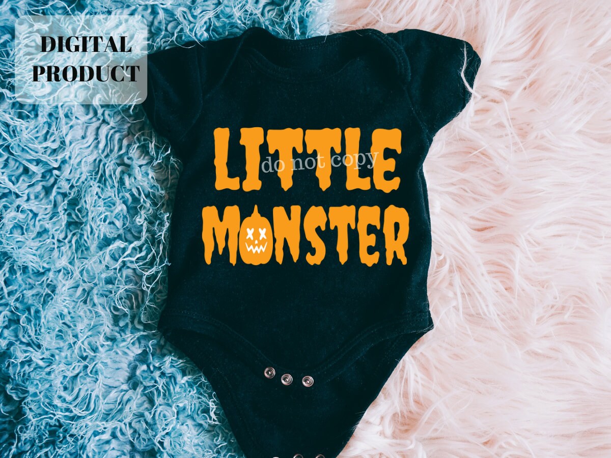 Little Monster Toddler halloween Cricut Layered SVG and PNG Commercial Use Graphic Tee – Soft Feel · Perfect For Daily Wear