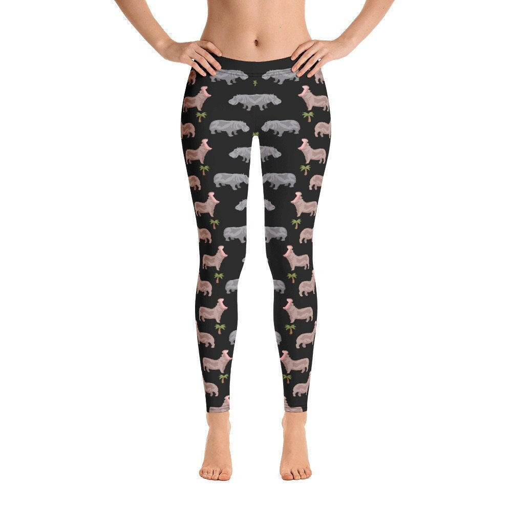 Funny Hippo Leggings Hippo Lover Hippo Gift Cute Hippo Leggings Hippo Pants Hippo Print Leggings Hippo Clothes Hippo Leggings V2 Graphic Tee – Everyday Comfort · Trending Graphic Apparel