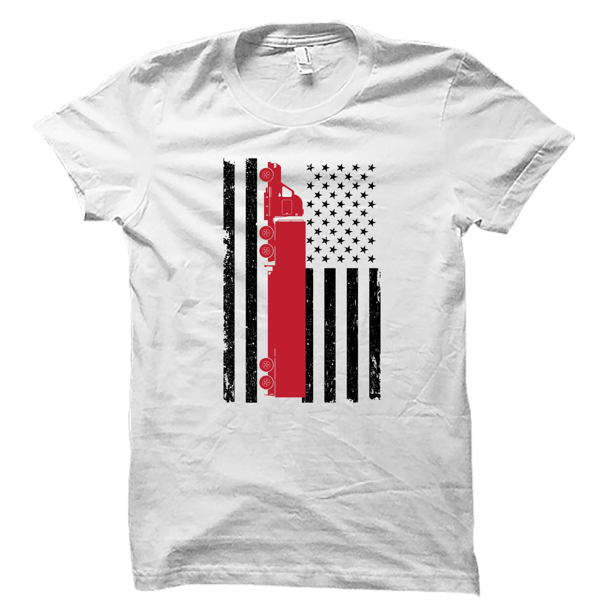 Trucker Shirt Truck Driver Shirt Truck Driver Gift Trucker Tshirt Gift For Dad Patriotic Shirt Usa Flag Truck Shirt Trucker OS4046 Graphic Tee – Easygoing Wear · Perfect For Daily Wear