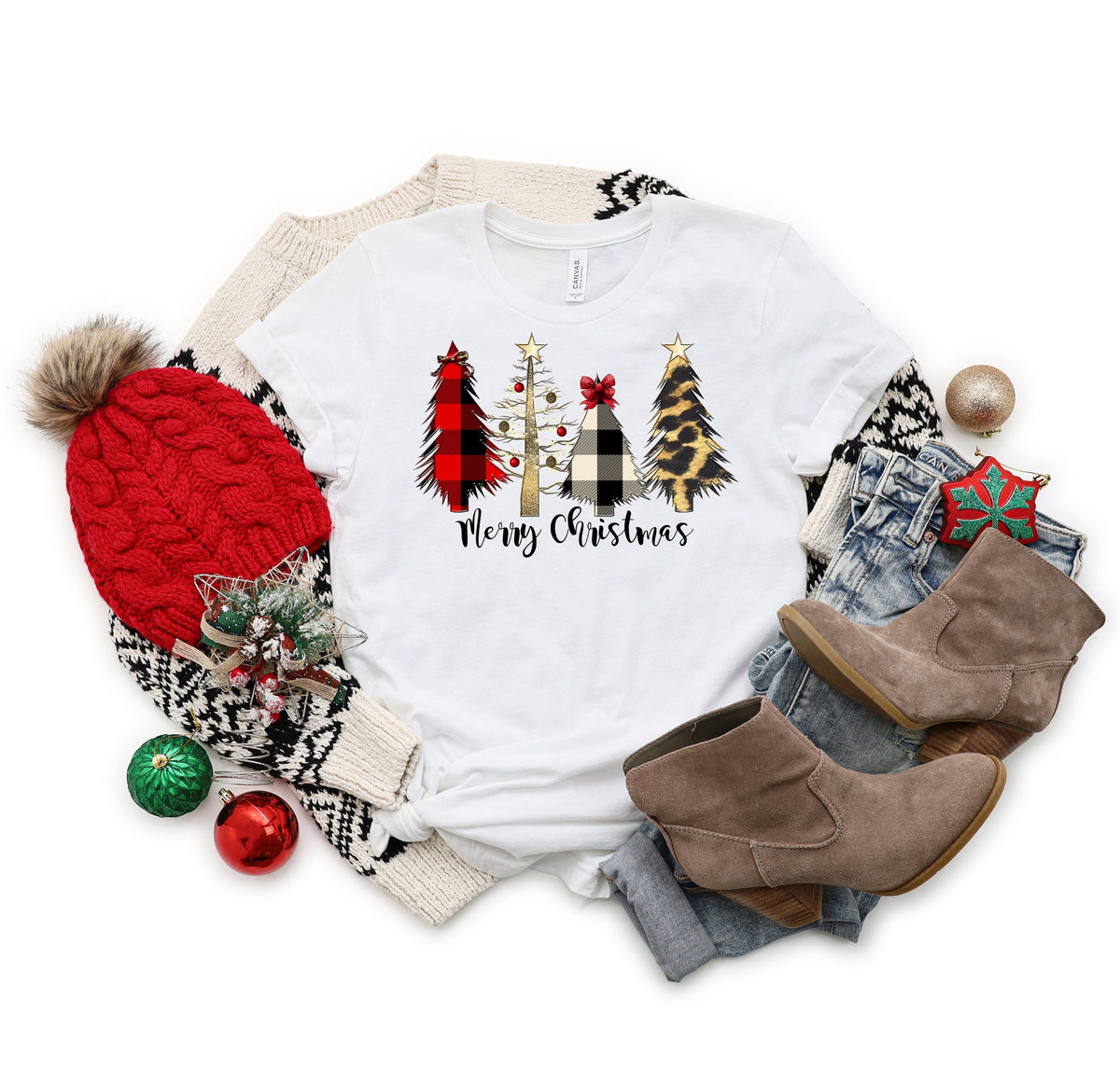 Buffalo Plaid Christmas TshirtMerry Christmas ShirtChristmas Leopard Christmas Family ShirtChristmas Gift Holiday GiftMatching Shir Graphic Tee – Premium Graphic · Great Gift For Fans