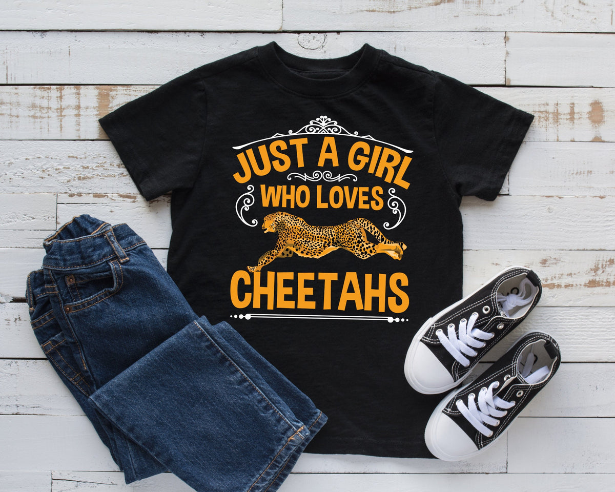 Girl Who Loves Cheetahs TShirt Funny Cheetah Kids Tee Zoo Tank Top Hoodie Sweatshirt Long Sleeve Kids Tee Apparel Gift Hoodie – Premium Graphic · Trending Graphic Apparel