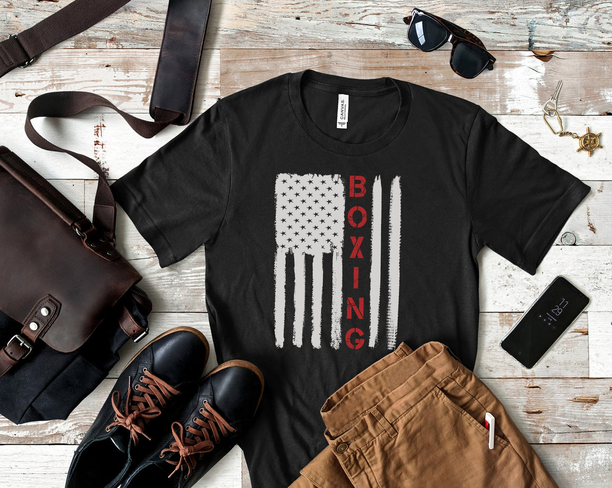 Boxing USA Flag TShirt Patriotic American Boxer Tank Top Hoodie Sweatshirt Long Sleeve Kids Tee Apparel Gift Hoodie – Aesthetic Look · Top Pick For Any Outfit