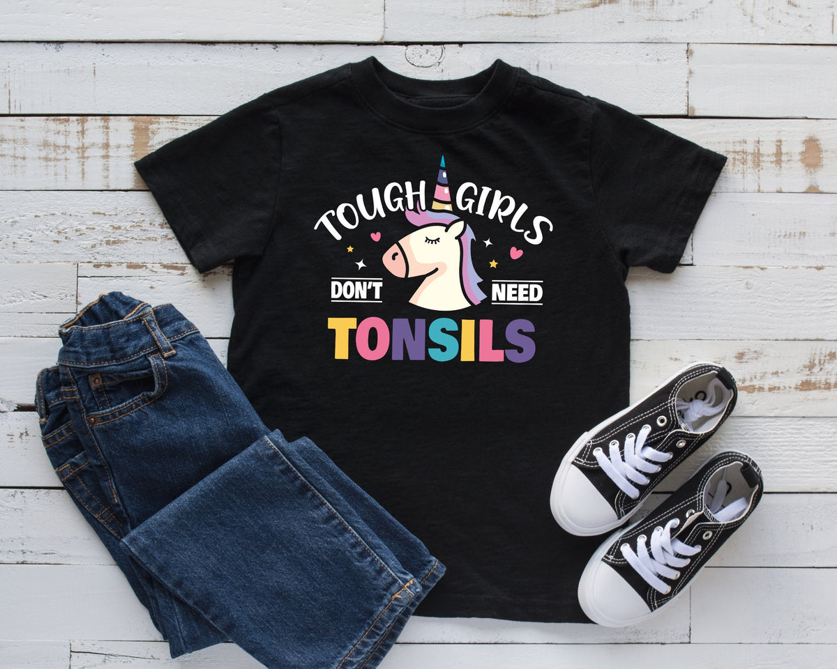 Tough Girls Tonsils TShirt Funny Tonsils Unicorn Tonsillitis Kids TeeTank Top Hoodie Sweatshirt Long Sleeve Kids Tee Apparel Gift Hoodie – Soft Feel · Trending Graphic Apparel