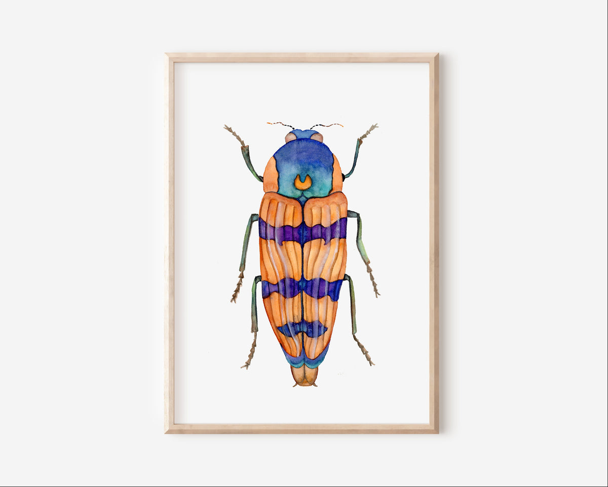 Orange Beetle Art Print Graphic Tee – Warm & Stylish · High-Quality Print