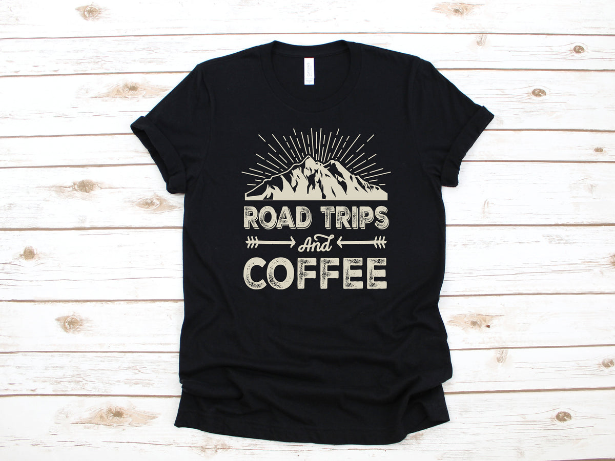 Road Trips And Coffee TShirt Funny Road Trip Tee Road Trip Vacation Tank Top Hoodie Sweatshirt Long Sleeve Kids Tee Apparel Gift Hoodie – Warm & Stylish · Perfect For Daily Wear