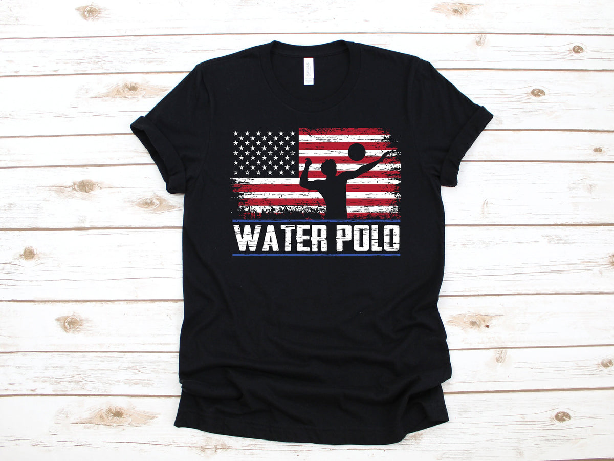 Water Polo USA Flag TShirt American Water Polo Tee Tank Top Hoodie Sweatshirt Long Sleeve Kids Tee Apparel Gift Hoodie – Cozy Vibes · Must-Have Style