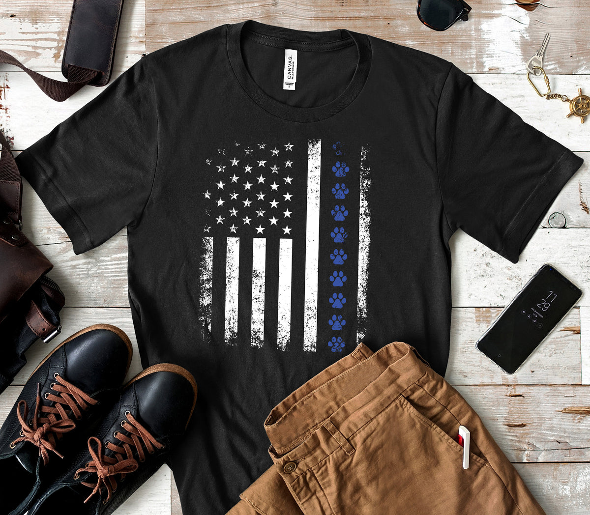 K9 Police Thin Blue Line TShirt K9 USA Flag Tee Tank Top Hoodie Sweatshirt Long Sleeve Kids Tee Apparel Gift Hoodie – Feel-Good Design · Great Gift For Fans