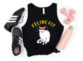 Feline Fit Tank Top Womens Tank Fitness Gym Funny Gym Cat TShirt Tank Top Hoodie Sweatshirt Long Sleeve Kids Tee Hoodie – Cozy Vibes · Trending Graphic Apparel