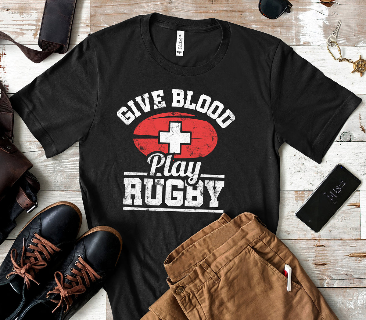 Funny Rugby TShirt Rugby Blood Tank Top Hoodie Sweatshirt Long Sleeve Kids Tee Apparel Gift Hoodie – Bold Style · High-Quality Print