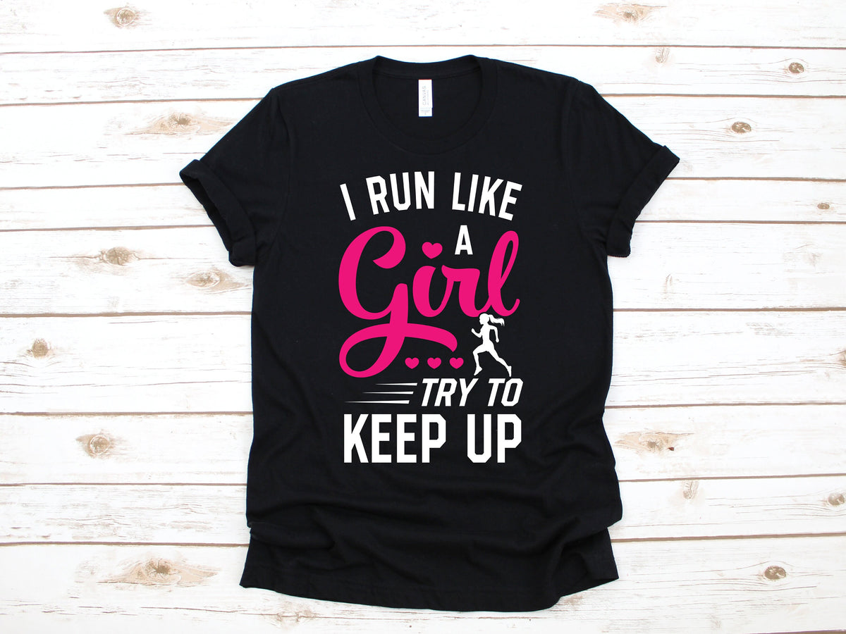 Run Like A Girl TShirt Girl Runner Jogging Tee Marathon Tank Top Hoodie Sweatshirt Long Sleeve Kids Tee Apparel Gift Hoodie – Premium Graphic · Top Pick For Any Outfit