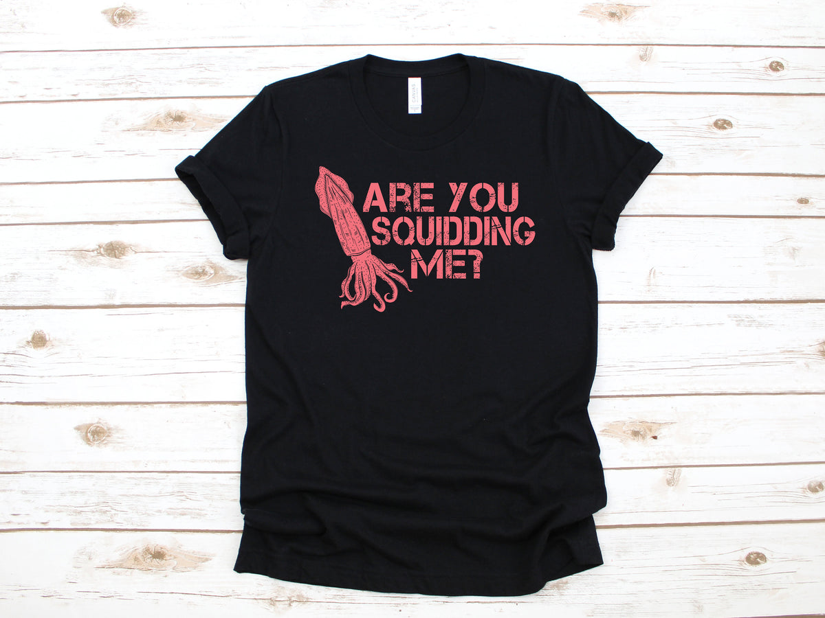 Funny Squid TShirt Are You Squidding Me Squid Kids Tee Ocean Seafood Tank Top Hoodie Sweatshirt Long Sleeve Kids Tee Apparel Gift Hoodie – Easygoing Wear · High-Quality Print