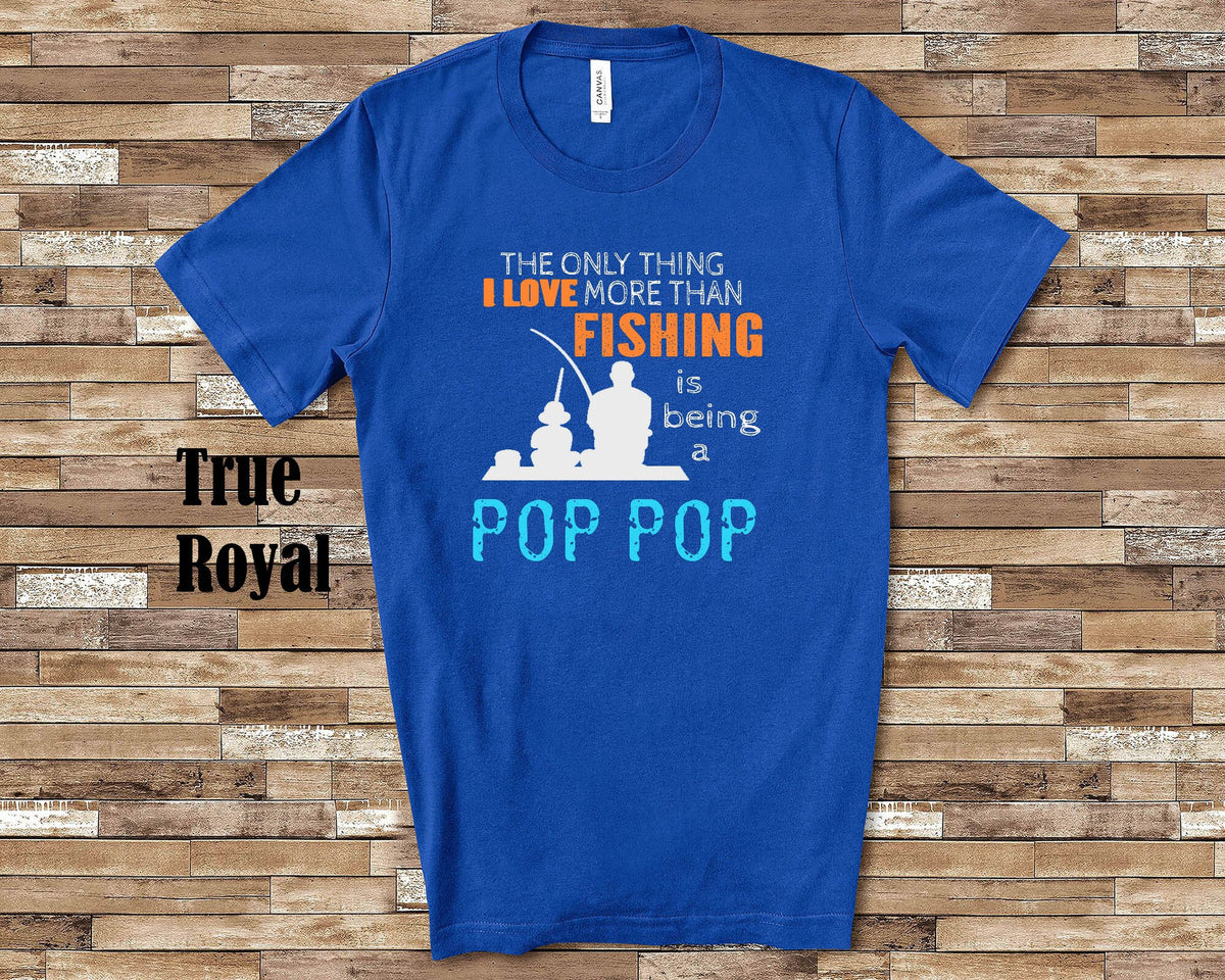 Love More Than Fishing Pop Pop Tshirt Long Sleeve Shirt Sweatshirt or Tank Top Special Grandfather Father39s Day Christmas Birthday Gift Sweatshirt – Easygoing Wear · Great Gift For Fans