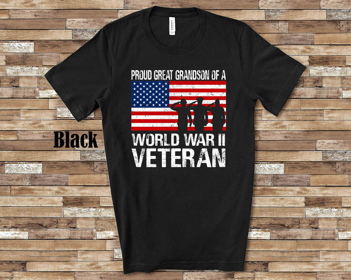 Proud Great Grandson of World War II Veteran Matching Family Shirt Great for Memorial Day Veterans Day Flag Day July 4th or Fathers Day Gift Graphic Tee – Feel-Good Design · Must-Have Style
