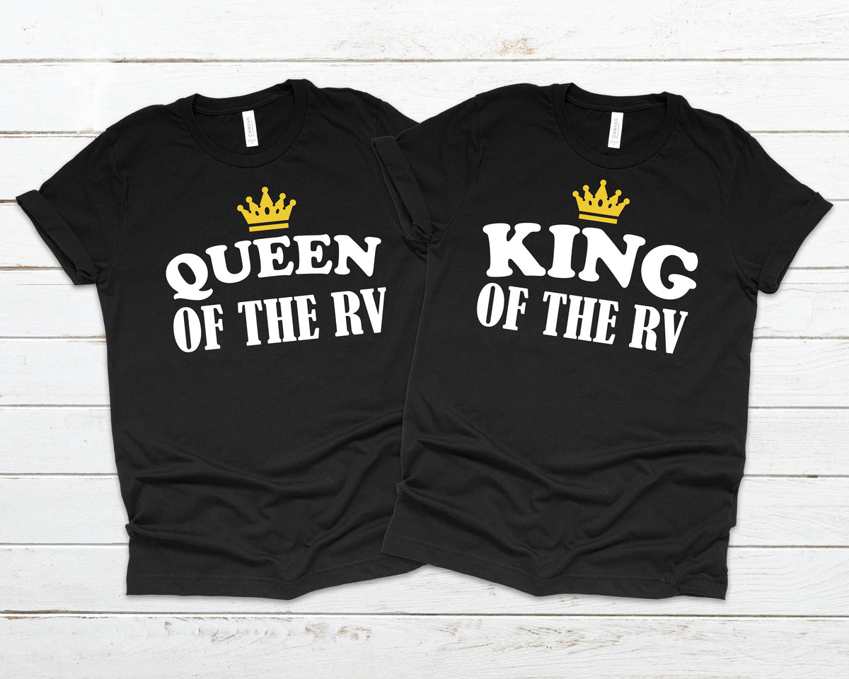 Queen King of RV TShirt Matching RV Tees RV Road Trip Vacation Tank Top Hoodie Sweatshirt Long Sleeve Kids Tee Apparel Gift Hoodie – Bold Style · Trending Graphic Apparel