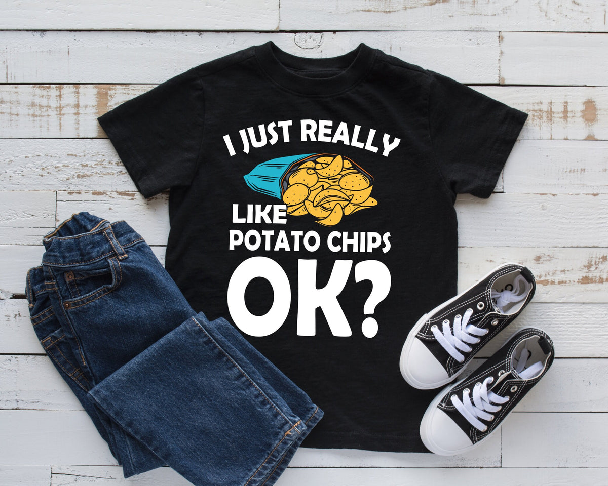 I Just Really Like Potato Chips TShirt Funny Potato Chip Tee Kids Hoodie Toddler Tee Hoodie Sweatshirt Long Sleeve Kids Tee Hoodie – Feel-Good Design · Trending Graphic Apparel