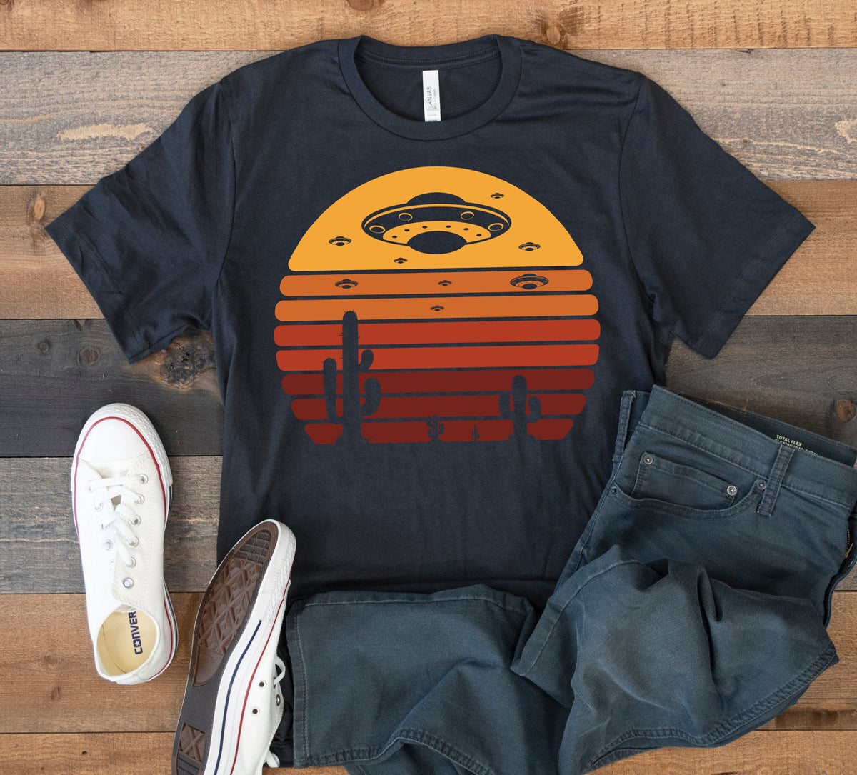 Desert Alien UFO TShirt Sunset Aliens Tee Kids Hoodie Tank Top Hoodie Sweatshirt Long Sleeve Kids Tee Apparel Gift Hoodie – Aesthetic Look · Trending Graphic Apparel