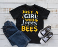 Girl Who Loves Bees TShirt Cute Bee Beekeeper Tank Top Hoodie Sweatshirt Long Sleeve Kids Tee Apparel Gift Hoodie – Cozy Vibes · Great Gift For Fans