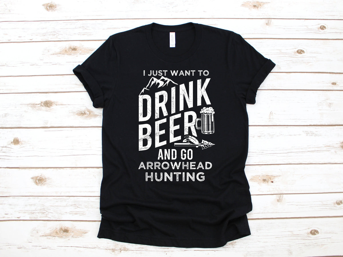 Drink Beer Arrowhead Hunting TShirt Funny Arrowhead Tank Top Hoodie Sweatshirt Long Sleeve Kids Tee Apparel Gift Hoodie – Aesthetic Look · Great Gift For Fans