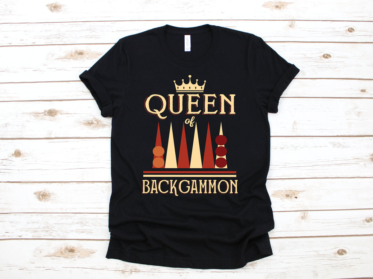 Queen of Backgammon TShirt Funny Backgammon Tank Top Hoodie Sweatshirt Long Sleeve Kids Tee Apparel Gift Hoodie – Everyday Comfort · Great Gift For Fans