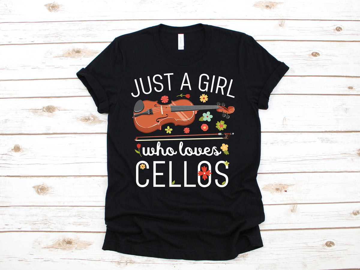 Girl Who Loves Cellos TShirt Cute Cellist Girl Tank Top Hoodie Sweatshirt Long Sleeve Kids Tee Apparel Gift Hoodie – Feel-Good Design · Great Gift For Fans