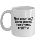 Compliance Officer Gift Compliance Office Mug Funny Compliance Present Being A Compliance Officer Saved Me Graphic Tee – Feel-Good Design · Must-Have Style