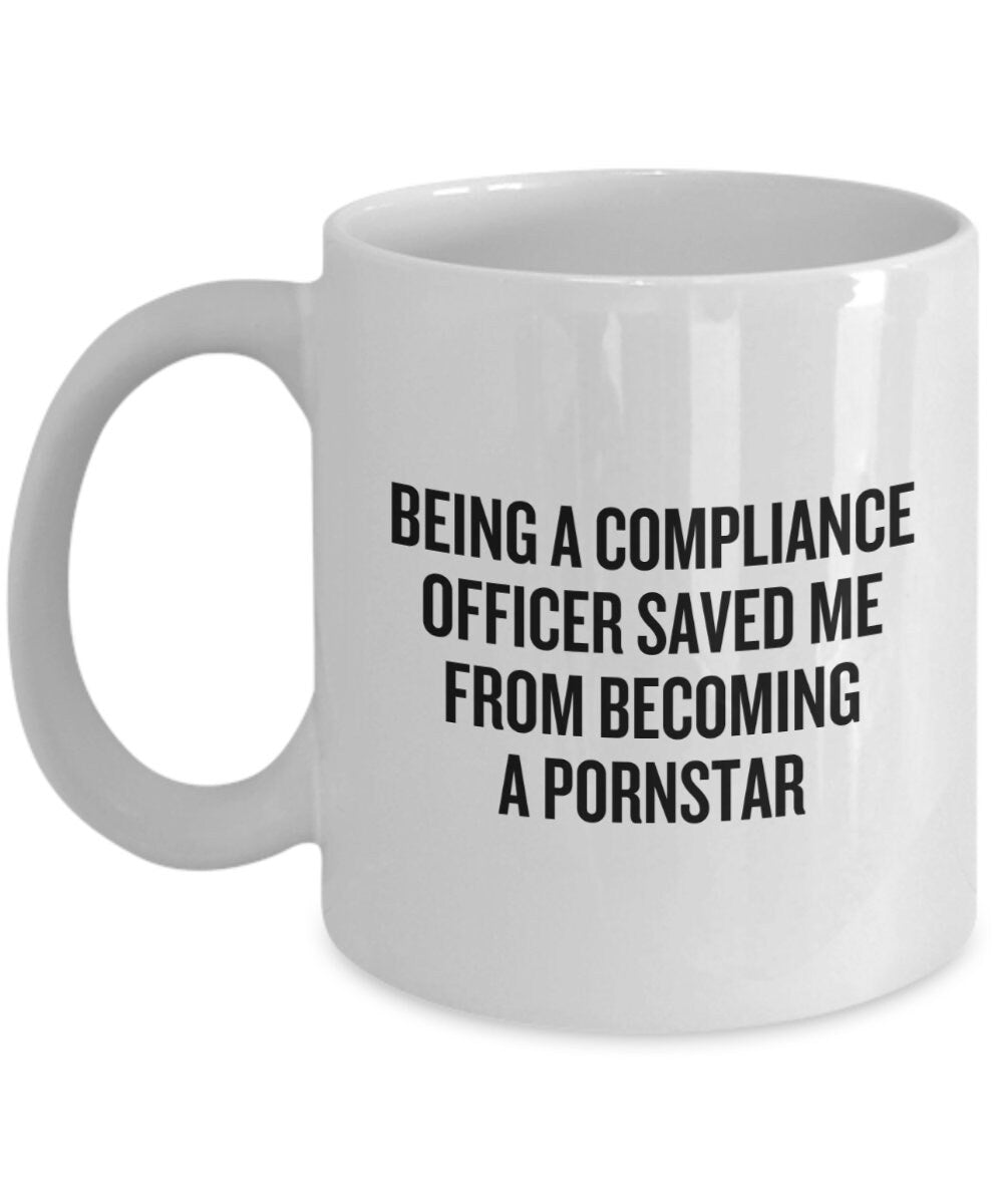 Compliance Officer Gift Compliance Office Mug Funny Compliance Present Being A Compliance Officer Saved Me Graphic Tee – Feel-Good Design · Must-Have Style