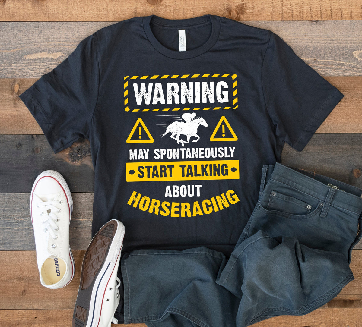 Warning Horse Racing TShirt Funny Horse Race Racetrack Tank Top Hoodie Sweatshirt Long Sleeve Kids Tee Apparel Gift Hoodie – Soft Feel · High-Quality Print