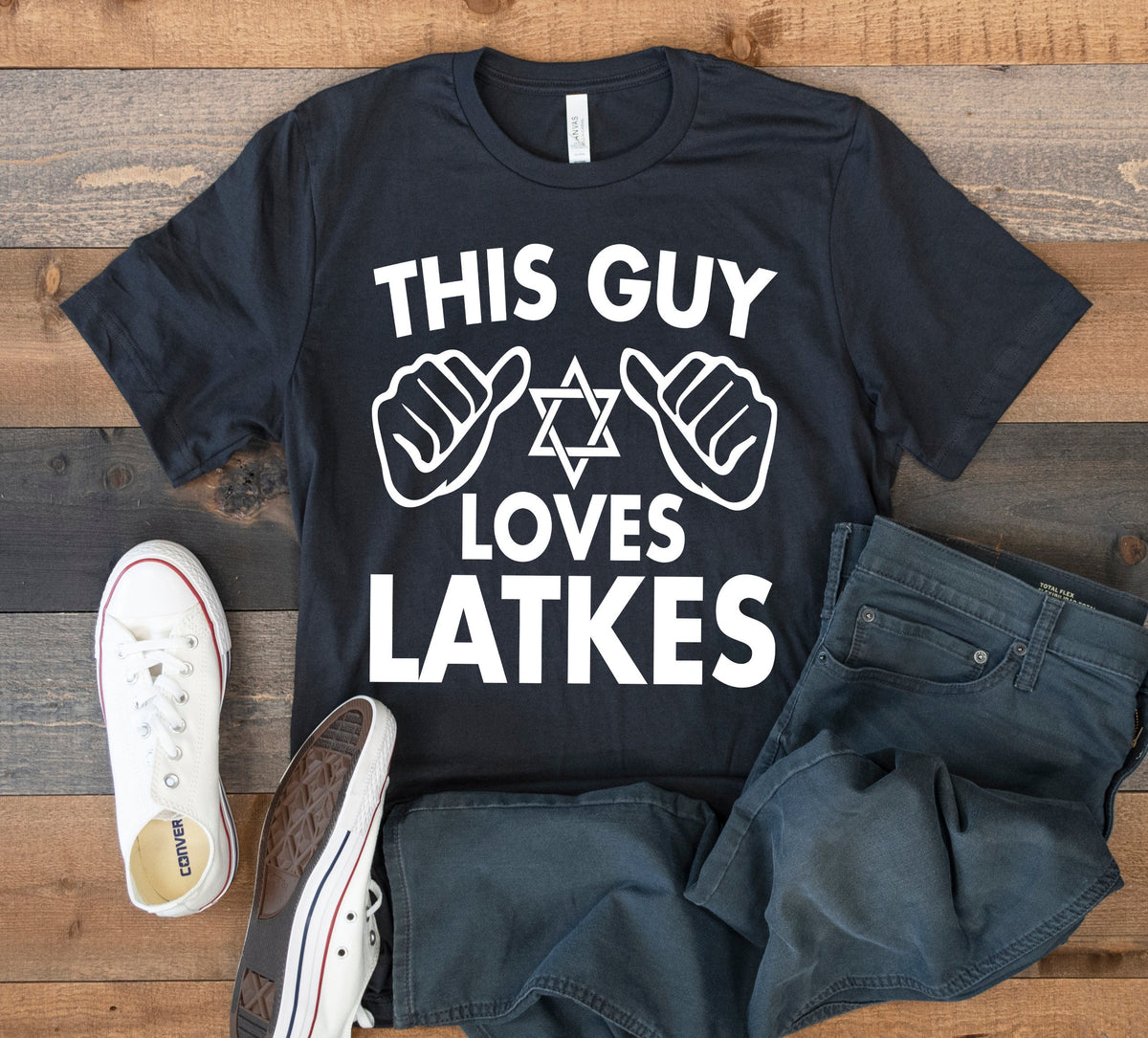 This Guy Loves Latkes TShirt Funny Latke Hanukkah Tank Top Hoodie Sweatshirt Long Sleeve Kids Tee Apparel Gift Hoodie – Bold Style · Trending Graphic Apparel