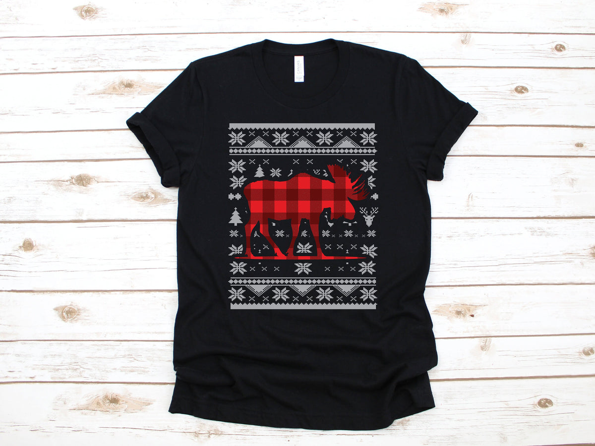 Moose Christmas TShirt Xmas Moose Sweatshirt Tank Top Hoodie Sweatshirt Long Sleeve Kids Tee Apparel Gift Hoodie – Everyday Comfort · Great Gift For Fans